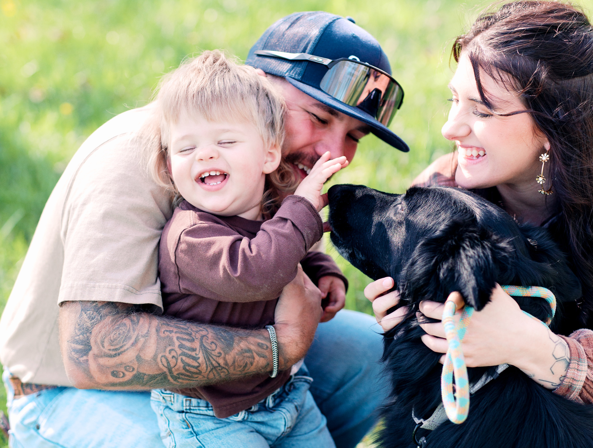 Family Photos with Dog at Kennekuk County Park, Danville Illinois